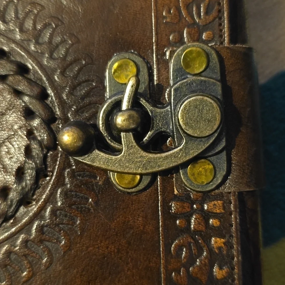 ♥️BUY 2 GET 1 FREE EARTHBOUND Handmade Leather Journal God's Eye ~ 6